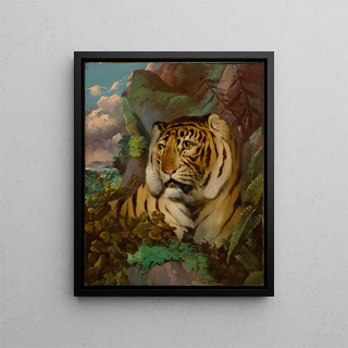 Circle of William Huggins - Portrait of a Tiger.webp