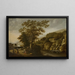 Landschaft des Rheins mit einem Wasserfall - Claes Jansz van der Willigen — gerahmtes Bild an der Wand