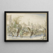 Winterlandschaft im Vordergrund zwei Schlitten, die von Pferden gezogen werden - Claes Janszoon Visscher I — gerahmtes Bild an der Wand