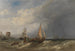 Eine holländische Kahnfahrt und Handelsschiffe, die Rotterdam verlassen - Clarkson Stanfield — Ansicht des Kunstwerks
