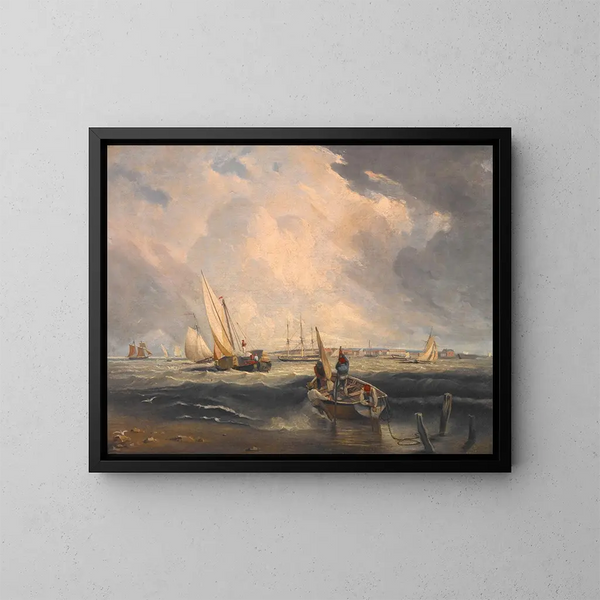 Sables de Bligh à Sheerness - Clarkson Stanfield — gerahmtes Bild an der Wand