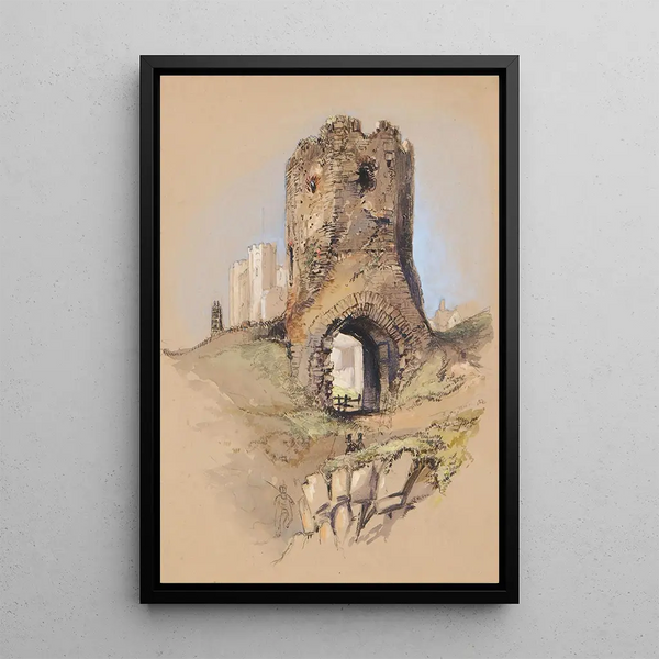 Reproduktion des Gemäldes Porte en ruine du château de Douvres - Clarkson Stanfield