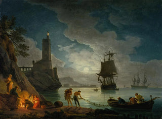 Ein Hafen im Mondschein - Claude-Joseph Vernet — Ansicht des Kunstwerks