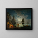 Ein Hafen im Mondschein - Claude-Joseph Vernet — gerahmtes Bild an der Wand