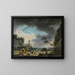 Eine Sturmfront in der Nähe einer felsigen Küste - Claude-Joseph Vernet — gerahmtes Bild an der Wand