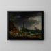 Eine Sturm auf einer mediterranen Küste - Claude-Joseph Vernet — gerahmtes Bild an der Wand