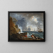 Ein italienischer Hafen bei Gewitterwetter - Claude-Joseph Vernet — gerahmtes Bild an der Wand