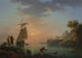Mediterranes Sonnenuntergang-Gemälde mit einem Fischer im Vordergrund - Claude-Joseph Vernet — Ansicht des Kunstwerks
