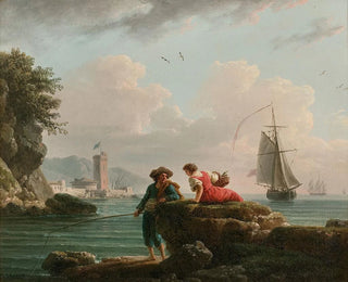 Fischer an einer mediterranen Küste - Claude-Joseph Vernet — Ansicht des Kunstwerks