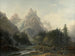 Ansicht des Wellhorns und des Wetterhorns aufgenommen von Rosenlaui in Richtung Meiringen im Berner Oberland - Claude-Louis Châtelet — Ansicht des Kunstwerks