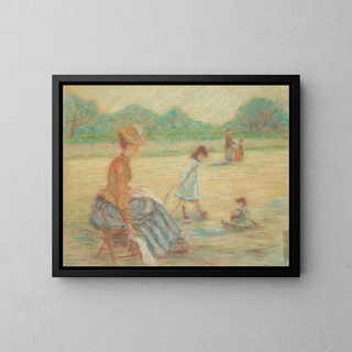 Studie für den Platz im Jardin du Luxembourg - Claude-Émile Schuffenecker — gerahmtes Bild an der Wand