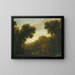 Ein Flusslandschaft mit Reisenden am Ufer - Claude Lorrain — gerahmtes Bild an der Wand