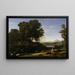 Landschaft mit Apoll und den Musen - Claude Lorrain — gerahmtes Bild an der Wand