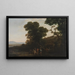 Landschaft mit Figuren, die einen Bach überqueren - Claude Lorrain — gerahmtes Bild an der Wand