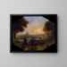 Landschaft mit dem Hafen von Santa Marinella - Claude Lorrain — gerahmtes Bild an der Wand