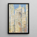 Kathedrale von Rouen, Westfassade, Sonnenlicht - Claude Monet — gerahmtes Bild an der Wand