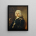 Portrait des Präsidenten Charles-Jean-François Hénault 1685-1770 Magistrat Mitglied der Académie française - Claude Pougin de Saint Aubin — gerahmtes Bild an der Wand