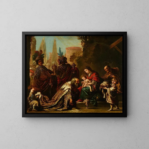 Anbetung der Könige - Claude Vignon — gerahmtes Bild an der Wand