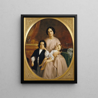 Claudi Lorenzale - Portrait of the Painters Wife and Children.webp