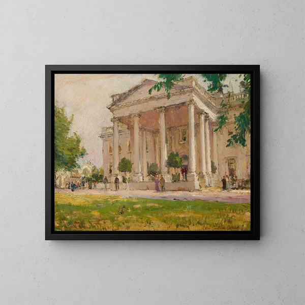 Portikus im Norden des Weißen Hauses, Washington DC - Colin Campbell Cooper — gerahmtes Bild an der Wand