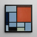 Komposition - Piet Mondrian — gerahmtes Bild an der Wand