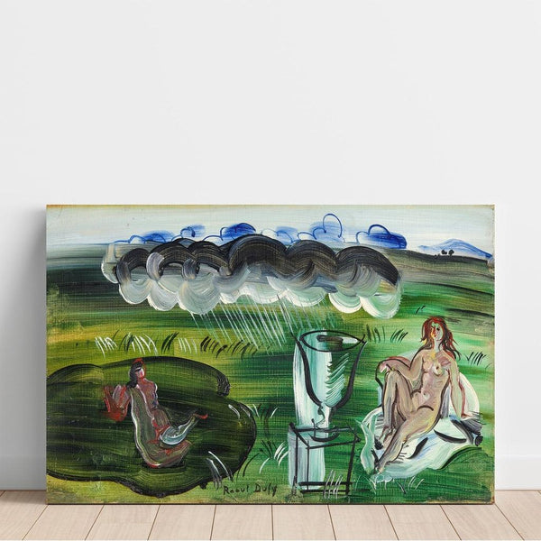 Reproduktion des Gemäldes Komposition mit Vase und Akt - Raoul Dufy