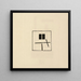 Komposition mit zwei gleichen und parallelen Rechtecken - Kazimir Malevich — gerahmtes Bild an der Wand