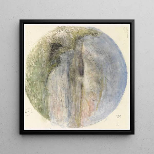 Conception pour la décoration en céramique sur un plat avec un paysage - Theo Colenbrander