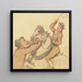 Conducteurs mit einem Paar aufspringender Pferde - Thomas Rowlandson — gerahmtes Bild an der Wand