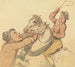 Conducteurs mit einem Paar aufspringender Pferde - Thomas Rowlandson — Ansicht des Kunstwerks