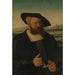 Portrait eines Mannes mit einem Maurekopf auf seinem Siegelring - Conrad Faber von Kreuznach — Ansicht des Kunstwerks