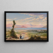 Die Tal von Mexiko mit den zwei Vulkanen Popocatépetl und Iztaccíhuatl in der Ferne - Conrad Wise Chapman — gerahmtes Bild an der Wand