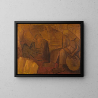 Die Muschelsammler - Constant Permeke — gerahmtes Bild an der Wand