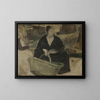 Die Frau des Fischers - Constant Permeke — gerahmtes Bild an der Wand