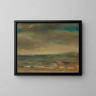 Meeres-Gemälde in klarem Stil - Constant Permeke — gerahmtes Bild an der Wand