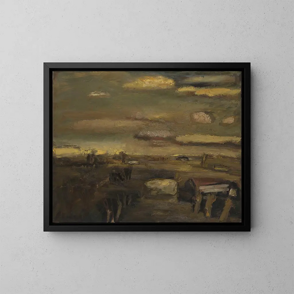 Landschaft im Februar - Constant Permeke — gerahmtes Bild an der Wand