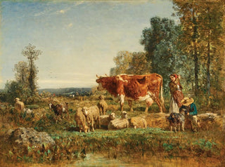 Constant Troyon - Young Shepherds with Their Cattle.webp