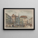 Ansicht des Fischmarkts Basel - Constantin Guise — gerahmtes Bild an der Wand