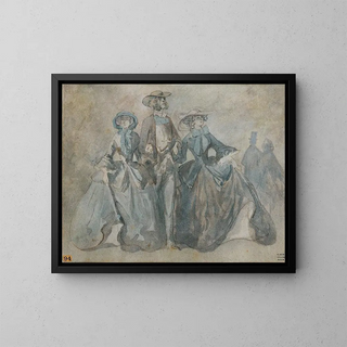 Les Anglais à Paris - Constantin Guys — gerahmtes Bild an der Wand