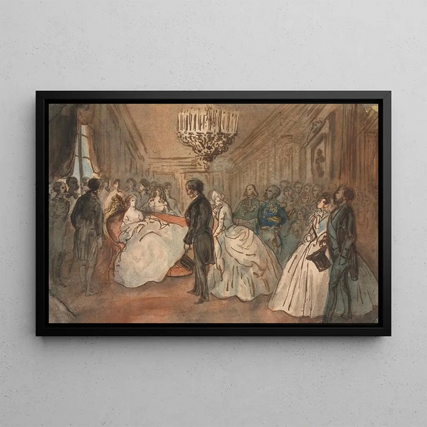 Constantin Guys - The Empress Eugnie Receiving the Diplomatic Corps after the Birth of the Imperial Prince.webp