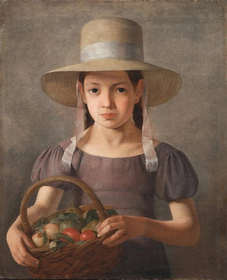 Constantin Hansen - A Girl with Fruits in a Basket.webp