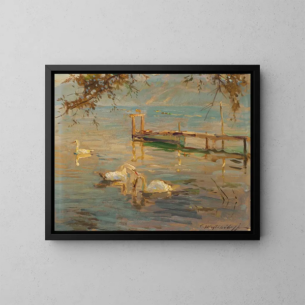 Landschaft - Constantin Westchiloff — gerahmtes Bild an der Wand