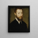 Portrait eines Mannes mit spitzem Kragen - Corneille de Lyon — gerahmtes Bild an der Wand