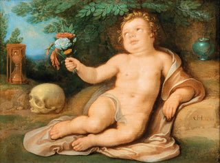 eines Gemäldes Eine Allegorie der Eitelkeit - Cornelis Cornelisz van Haarlem — Ansicht des Kunstwerks
