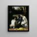 Bethsabée bei ihrer Toilette - Cornelis Cornelisz van Haarlem — gerahmtes Bild an der Wand