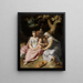 Taufe Christi Die Heilige Familie mit der heiligen Elisabeth und dem Kind Johannes im Wald - Cornelis Cornelisz van Haarlem — gerahmtes Bild an der Wand