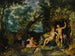 Venus und Adonis, die in einer weiten Landschaft ruhen, mit Cupid, Jagdhunden und ihren Beutetieren - Cornelis Cornelisz van Haarlem — Ansicht des Kunstwerks