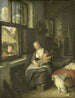 Eine Mutter mit ihren Kindern - Cornelis Dusart — Ansicht des Kunstwerks
