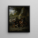Landgasthof mit Spieler auf der Drehleier - Cornelis Dusart — gerahmtes Bild an der Wand
