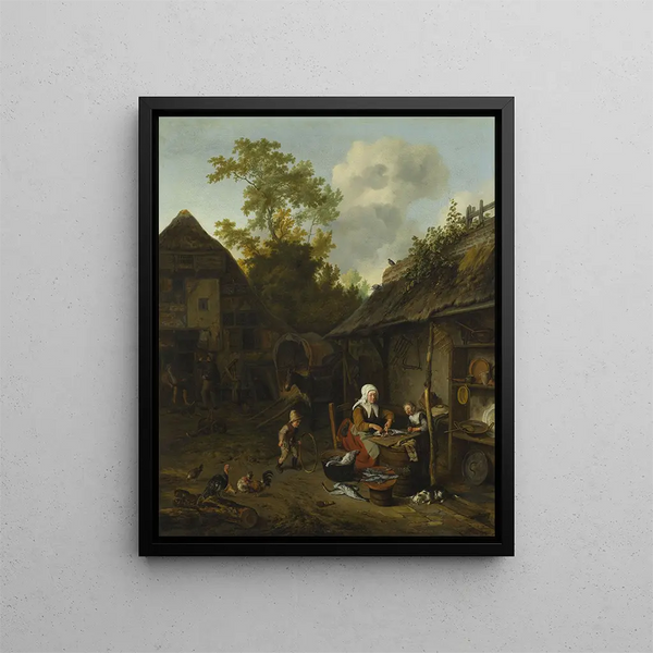 Kratzbild des Fisches - Cornelis Dusart — gerahmtes Bild an der Wand